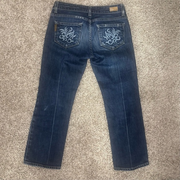 PAIGE Laurel Canyon Distressed Cropped Jeans Women’s 26 - Picture 2 of 8